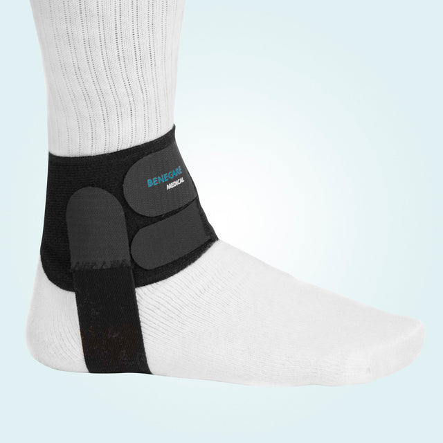 The Benecare Achilles Tendon Strap Support helps with plantar fasciitis.