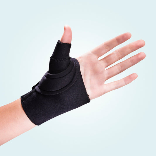 The Benecare CMC Thumb Splint is recommended for CMC ligament sprains & strains and rheumatoid arthritis.