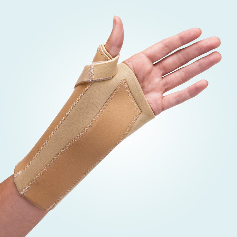 The Benecare Neoprene Open Wrist/Thumb Support, protects and supports the wrist and thumb.