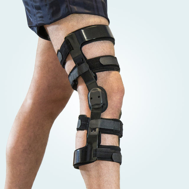 The Benecare Pro Action Knee Brace is recommended for low to medium impact sports.
