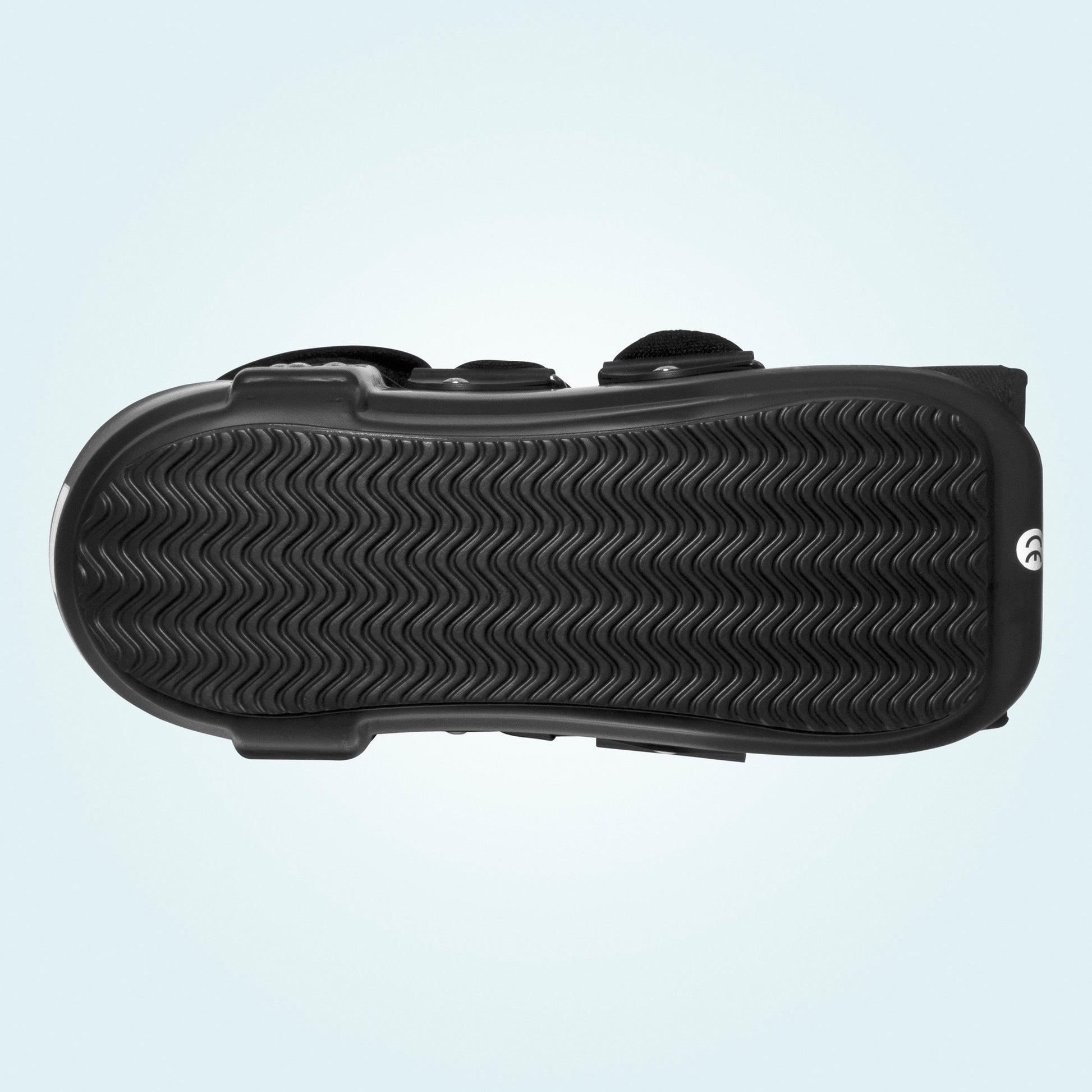 The Benecare ROM Boot's impact resistance shock absorbing sole.